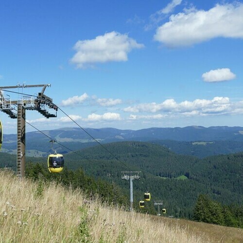 Blick von der Bergstation der Belchen Seilbahn