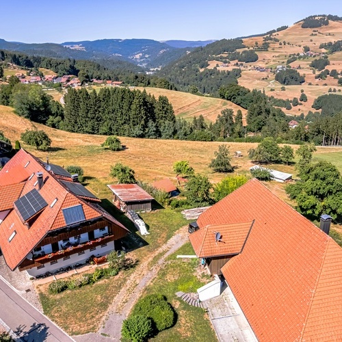 Ausblick auf die umliegende Bergwelt der Schwarzwaldregion Belchen - 